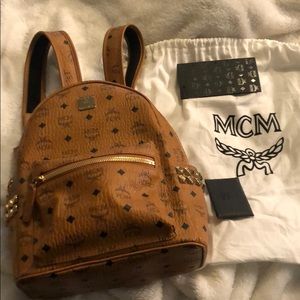 Small MCM Stark Side Studs Backpack.